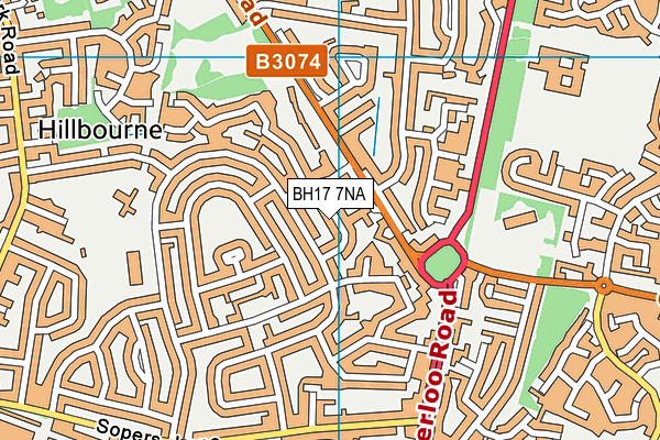 BH17 7NA map - OS VectorMap District (Ordnance Survey) BH17 7NA map - OS VectorMap District (Ordnance Survey)
