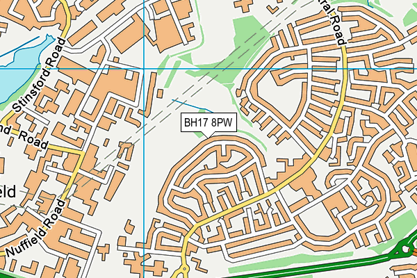 BH17 8PW map - OS VectorMap District (Ordnance Survey) BH17 8PW map - OS VectorMap District (Ordnance Survey)