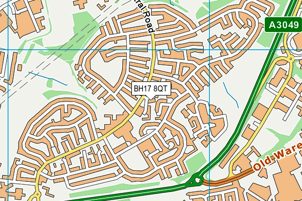 BH17 8QT map - OS VectorMap District (Ordnance Survey) BH17 8QT map - OS VectorMap District (Ordnance Survey)