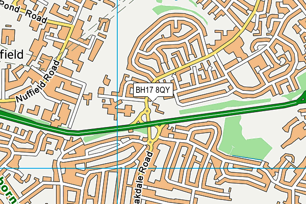 BH17 8QY map - OS VectorMap District (Ordnance Survey) BH17 8QY map - OS VectorMap District (Ordnance Survey)