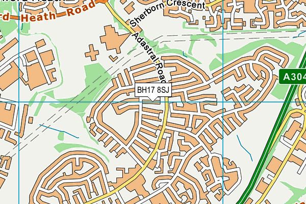 BH17 8SJ map - OS VectorMap District (Ordnance Survey) BH17 8SJ map - OS VectorMap District (Ordnance Survey)