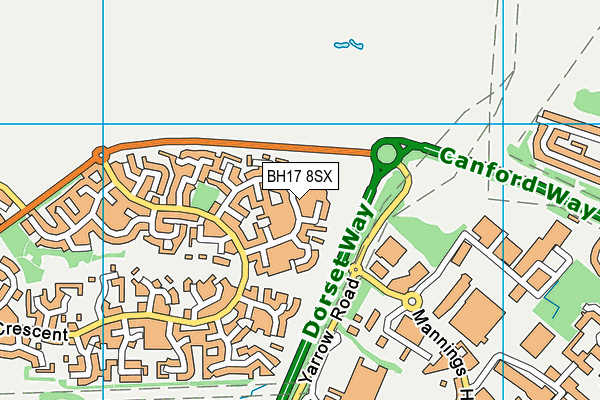 BH17 8SX map - OS VectorMap District (Ordnance Survey) BH17 8SX map - OS VectorMap District (Ordnance Survey)
