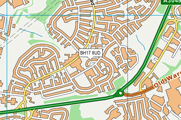 BH17 8UD map - OS VectorMap District (Ordnance Survey) BH17 8UD map - OS VectorMap District (Ordnance Survey)