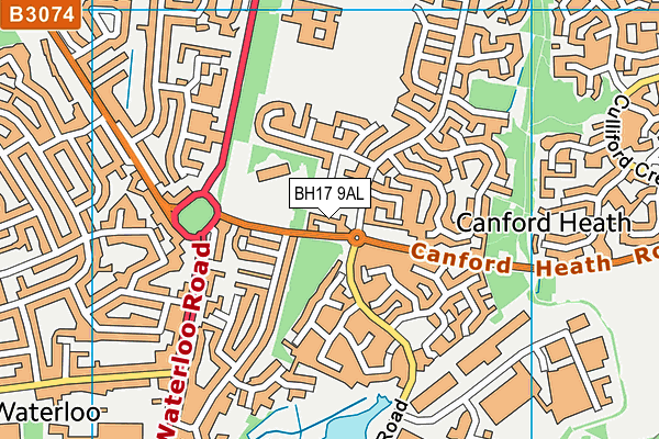BH17 9AL map - OS VectorMap District (Ordnance Survey) BH17 9AL map - OS VectorMap District (Ordnance Survey)