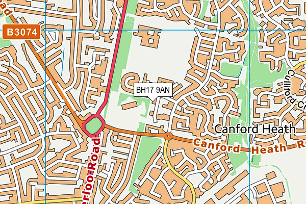 BH17 9AN map - OS VectorMap District (Ordnance Survey) BH17 9AN map - OS VectorMap District (Ordnance Survey)