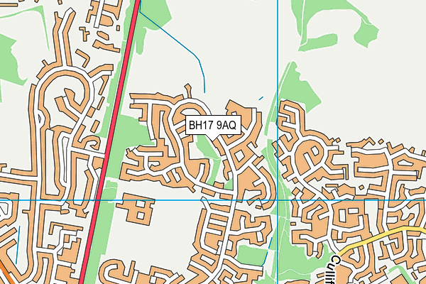 BH17 9AQ map - OS VectorMap District (Ordnance Survey) BH17 9AQ map - OS VectorMap District (Ordnance Survey)