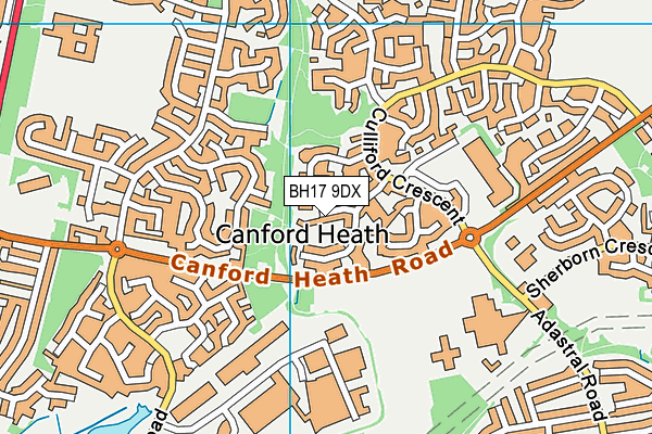 BH17 9DX map - OS VectorMap District (Ordnance Survey) BH17 9DX map - OS VectorMap District (Ordnance Survey)