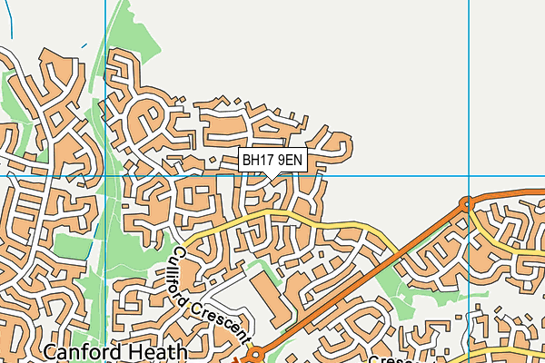 BH17 9EN map - OS VectorMap District (Ordnance Survey) BH17 9EN map - OS VectorMap District (Ordnance Survey)