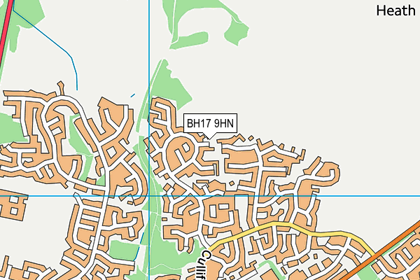 BH17 9HN map - OS VectorMap District (Ordnance Survey) BH17 9HN map - OS VectorMap District (Ordnance Survey)