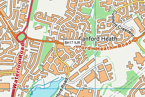BH17 9JR map - OS VectorMap District (Ordnance Survey) BH17 9JR map - OS VectorMap District (Ordnance Survey)