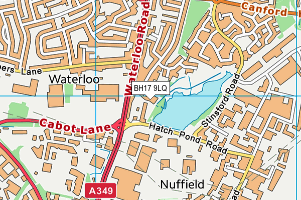 BH17 9LQ map - OS VectorMap District (Ordnance Survey) BH17 9LQ map - OS VectorMap District (Ordnance Survey)