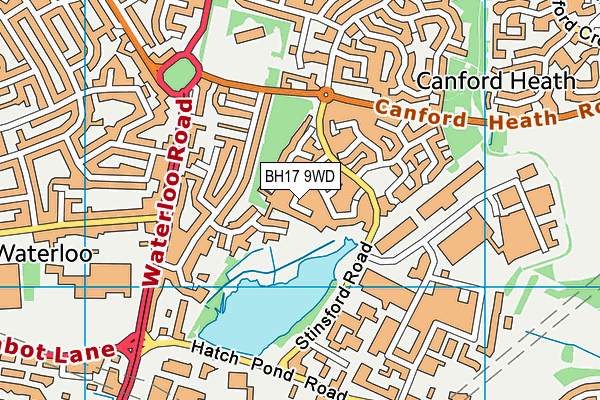 BH17 9WD map - OS VectorMap District (Ordnance Survey) BH17 9WD map - OS VectorMap District (Ordnance Survey)