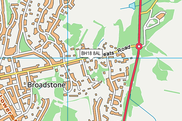BH18 8AL map - OS VectorMap District (Ordnance Survey) BH18 8AL map - OS VectorMap District (Ordnance Survey)