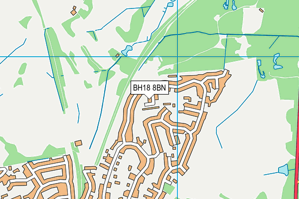 BH18 8BN map - OS VectorMap District (Ordnance Survey) BH18 8BN map - OS VectorMap District (Ordnance Survey)