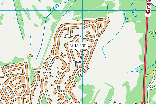BH18 8BP map - OS VectorMap District (Ordnance Survey) BH18 8BP map - OS VectorMap District (Ordnance Survey)
