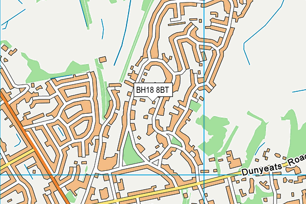 BH18 8BT map - OS VectorMap District (Ordnance Survey) BH18 8BT map - OS VectorMap District (Ordnance Survey)