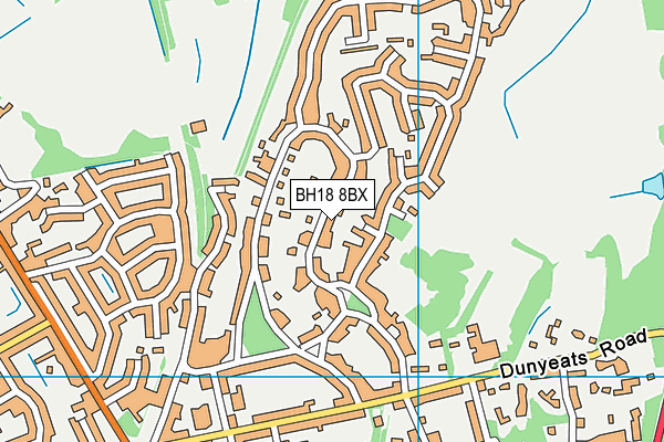 BH18 8BX map - OS VectorMap District (Ordnance Survey) BH18 8BX map - OS VectorMap District (Ordnance Survey)