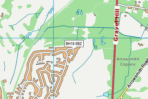 BH18 8BZ map - OS VectorMap District (Ordnance Survey) BH18 8BZ map - OS VectorMap District (Ordnance Survey)