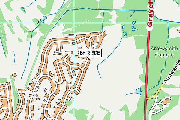 BH18 8DE map - OS VectorMap District (Ordnance Survey) BH18 8DE map - OS VectorMap District (Ordnance Survey)