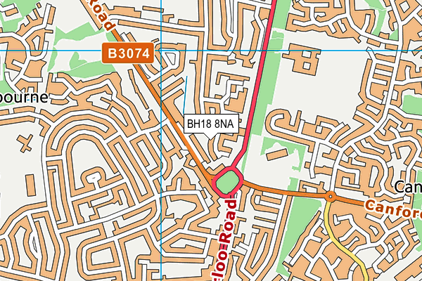 BH18 8NA map - OS VectorMap District (Ordnance Survey) BH18 8NA map - OS VectorMap District (Ordnance Survey)