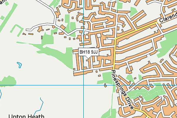 BH18 9JJ map - OS VectorMap District (Ordnance Survey) BH18 9JJ map - OS VectorMap District (Ordnance Survey)
