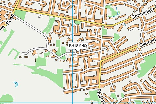 BH18 9NQ map - OS VectorMap District (Ordnance Survey) BH18 9NQ map - OS VectorMap District (Ordnance Survey)