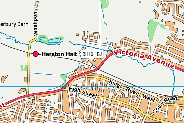 BH19 1BJ map - OS VectorMap District (Ordnance Survey) BH19 1BJ map - OS VectorMap District (Ordnance Survey)