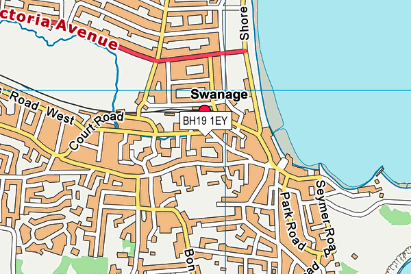 BH19 1EY map - OS VectorMap District (Ordnance Survey) BH19 1EY map - OS VectorMap District (Ordnance Survey)