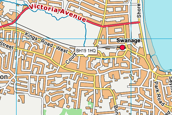 BH19 1HQ map - OS VectorMap District (Ordnance Survey)