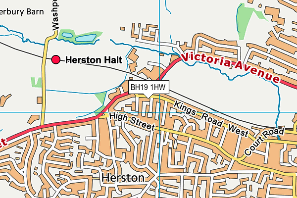 BH19 1HW map - OS VectorMap District (Ordnance Survey) BH19 1HW map - OS VectorMap District (Ordnance Survey)