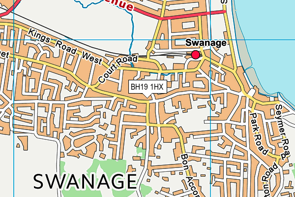 BH19 1HX map - OS VectorMap District (Ordnance Survey) BH19 1HX map - OS VectorMap District (Ordnance Survey)