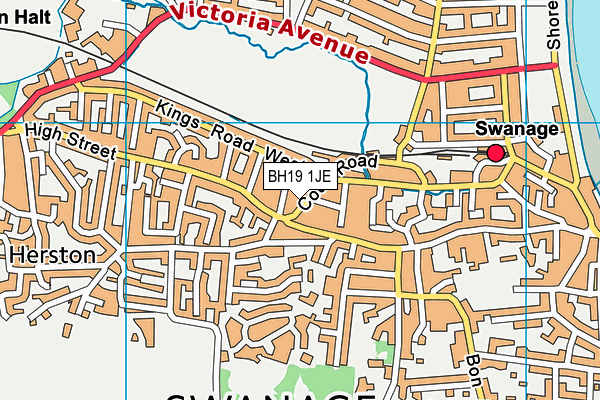 BH19 1JE map - OS VectorMap District (Ordnance Survey) BH19 1JE map - OS VectorMap District (Ordnance Survey)