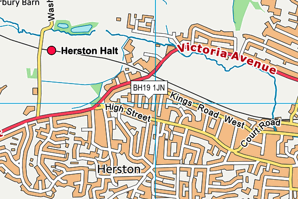 BH19 1JN map - OS VectorMap District (Ordnance Survey) BH19 1JN map - OS VectorMap District (Ordnance Survey)