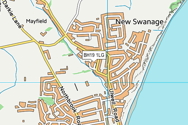 BH19 1LG map - OS VectorMap District (Ordnance Survey)