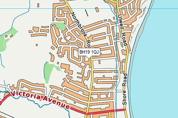BH19 1QJ map - OS VectorMap District (Ordnance Survey) BH19 1QJ map - OS VectorMap District (Ordnance Survey)