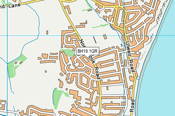 BH19 1QR map - OS VectorMap District (Ordnance Survey) BH19 1QR map - OS VectorMap District (Ordnance Survey)