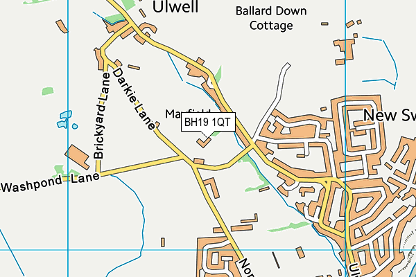 BH19 1QT map - OS VectorMap District (Ordnance Survey) BH19 1QT map - OS VectorMap District (Ordnance Survey)