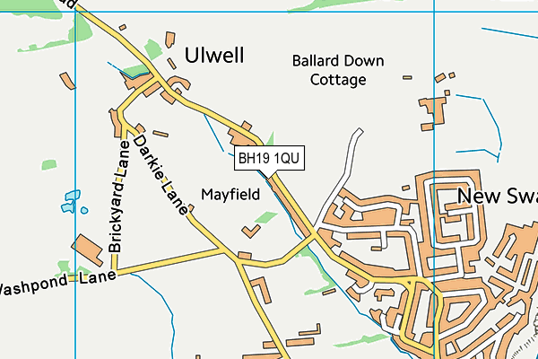 BH19 1QU map - OS VectorMap District (Ordnance Survey)