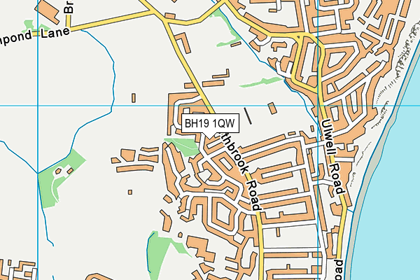 BH19 1QW map - OS VectorMap District (Ordnance Survey) BH19 1QW map - OS VectorMap District (Ordnance Survey)