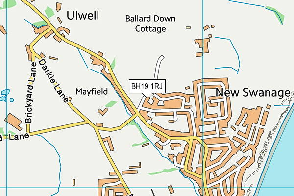 BH19 1RJ map - OS VectorMap District (Ordnance Survey) BH19 1RJ map - OS VectorMap District (Ordnance Survey)