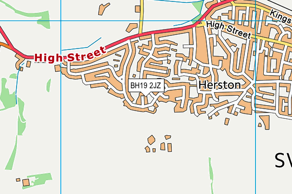 BH19 2JZ map - OS VectorMap District (Ordnance Survey) BH19 2JZ map - OS VectorMap District (Ordnance Survey)