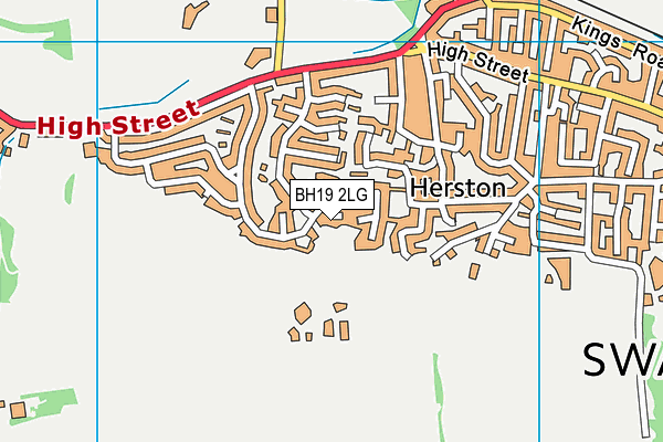 BH19 2LG map - OS VectorMap District (Ordnance Survey) BH19 2LG map - OS VectorMap District (Ordnance Survey)