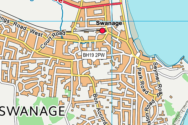 BH19 2PW map - OS VectorMap District (Ordnance Survey)