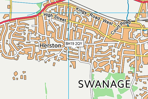 BH19 2QY map - OS VectorMap District (Ordnance Survey) BH19 2QY map - OS VectorMap District (Ordnance Survey)