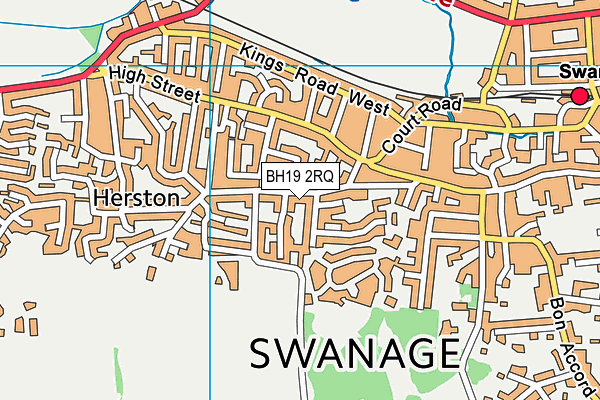 BH19 2RQ map - OS VectorMap District (Ordnance Survey)