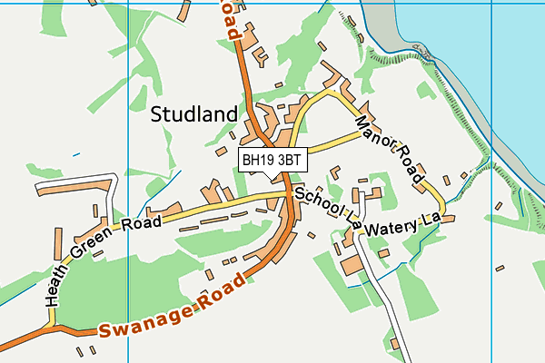 BH19 3BT map - OS VectorMap District (Ordnance Survey)