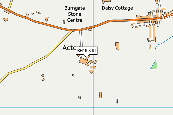 BH19 3JU map - OS VectorMap District (Ordnance Survey)