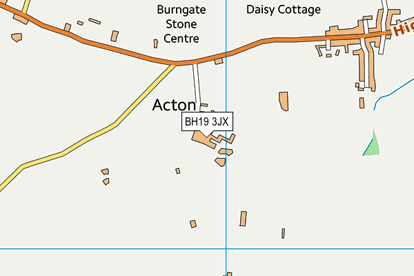 BH19 3JX map - OS VectorMap District (Ordnance Survey) BH19 3JX map - OS VectorMap District (Ordnance Survey)
