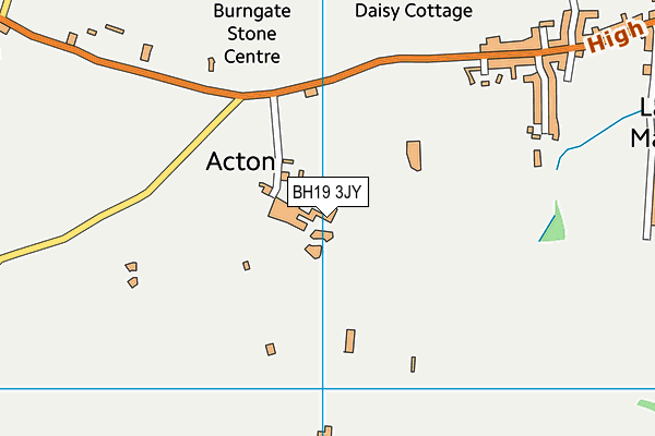 BH19 3JY map - OS VectorMap District (Ordnance Survey) BH19 3JY map - OS VectorMap District (Ordnance Survey)
