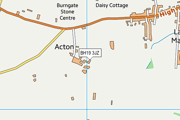 BH19 3JZ map - OS VectorMap District (Ordnance Survey)